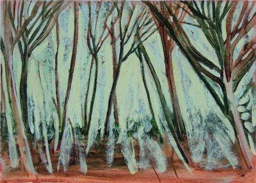 From Forest Clearing, 10" x 14", acrylic on canvas, 2004, private collection. From Forest Clearing, 10" x 14", acrylic on canvas, 2004, private collection.